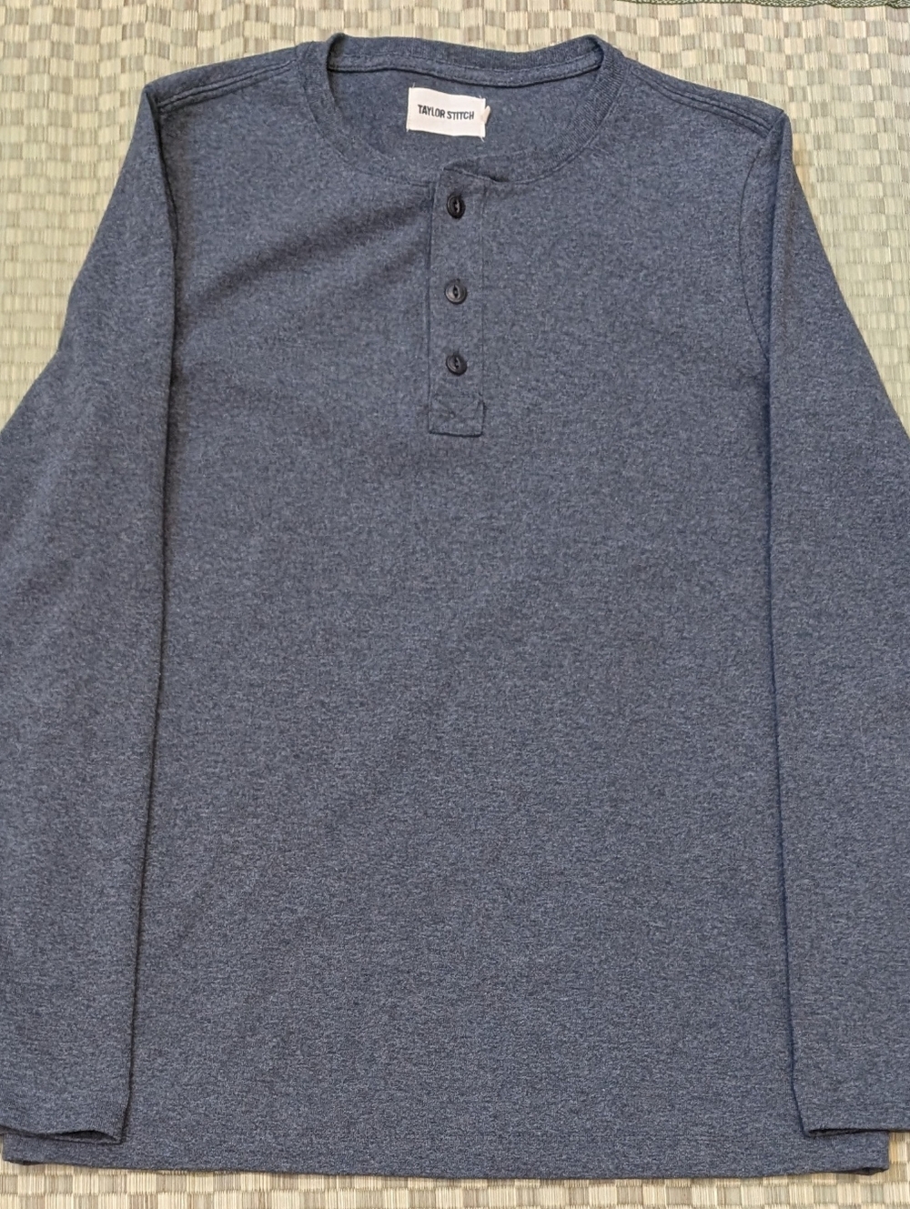 Taylor Stitch Heavy Bag Long Sleeve Henley Gray Men's Size 38